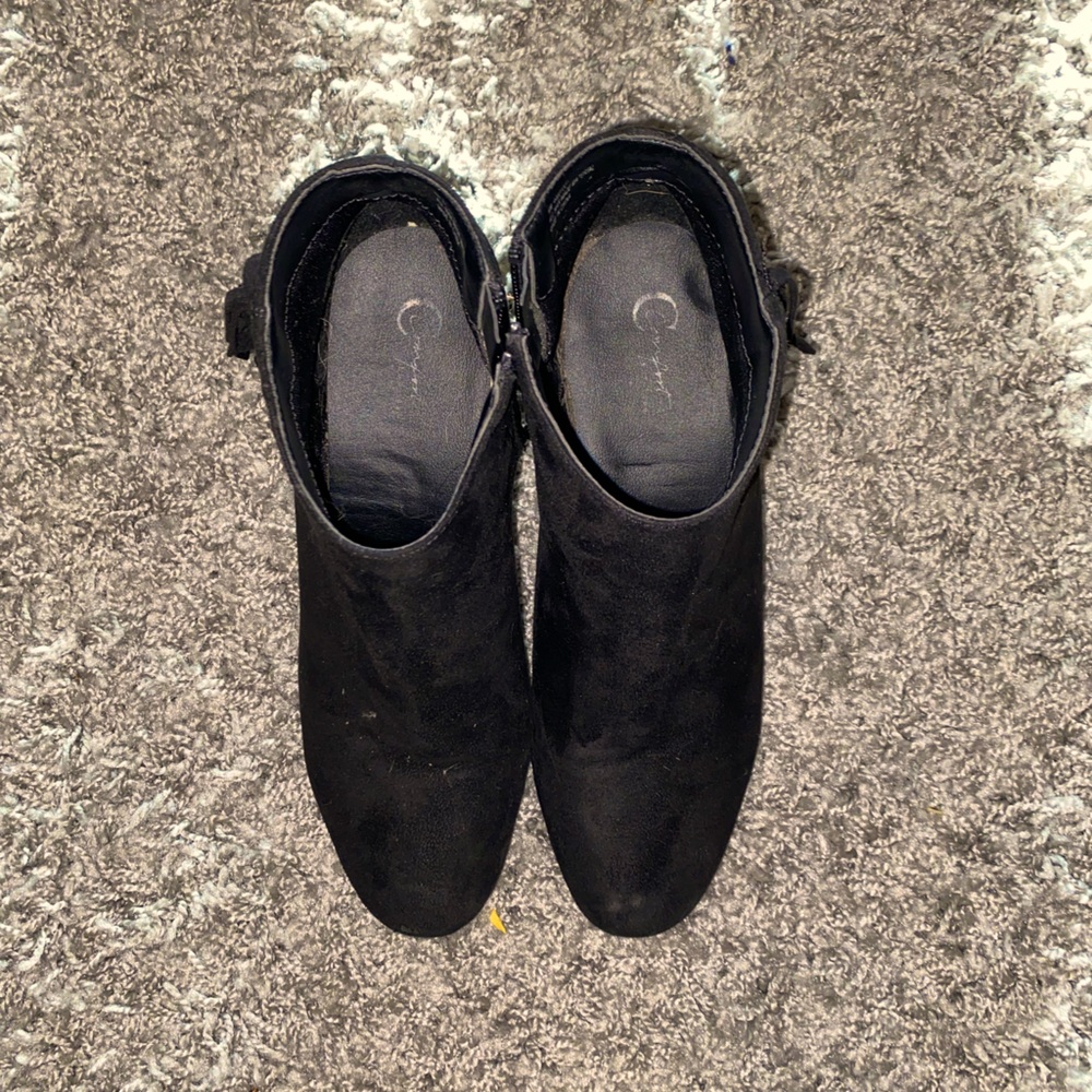 Cato Fringe Black Booties Size 8